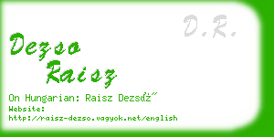 dezso raisz business card